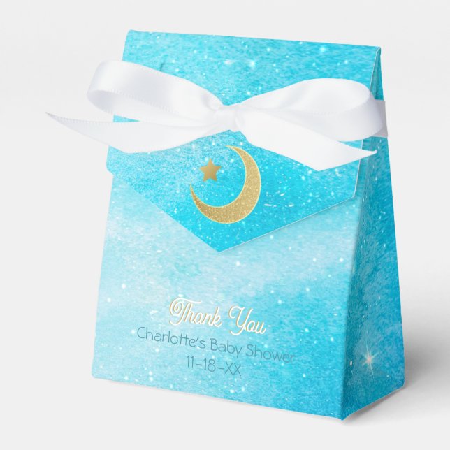 Über dem Mond Blue Baby Duwer Fevor Box Geschenkschachtel (Vorderseite)