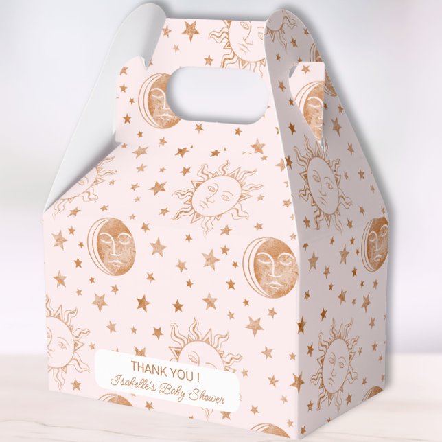 Über dem Mond Boho Celestial Girl Babydusche Geschenkschachtel (Von Creator hochgeladen)