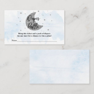 Über dem Mond   Boys Baby Showdiaper Raffle Enc Begleitkarte