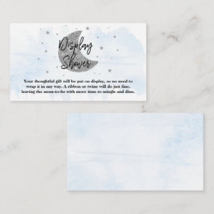 Über dem Mond   Boys Baby Shower Showdusche Begleitkarte