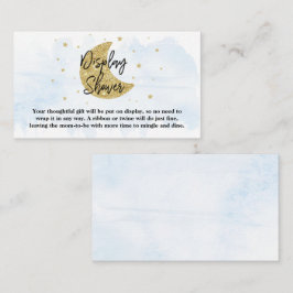 Über dem Mond | Boys Baby Shower Showdusche Begleitkarte