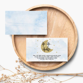 Über dem Mond | Boys Baby Showkarten Begleitkarte