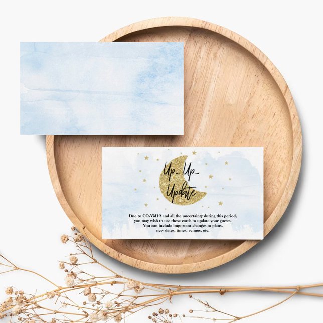 Über dem Mond | Boys Baby Showkarten Begleitkarte (Von Creator hochgeladen)