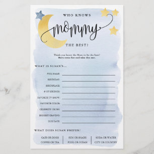 Über dem Mond, der die Mama-Pink-Papierspielkarte Flyer