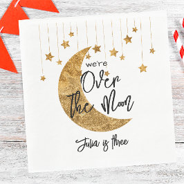 Über dem Mond funkelnd Mond und die Nacht zum Gebu Serviette