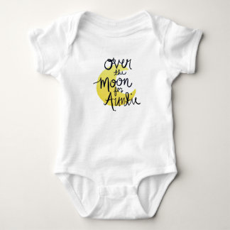 Über dem Mond für Tante (Gold) Baby Bodysuit Strampler