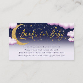 Über dem Mond Girl Babyduschbücher für Baby Begleitkarte