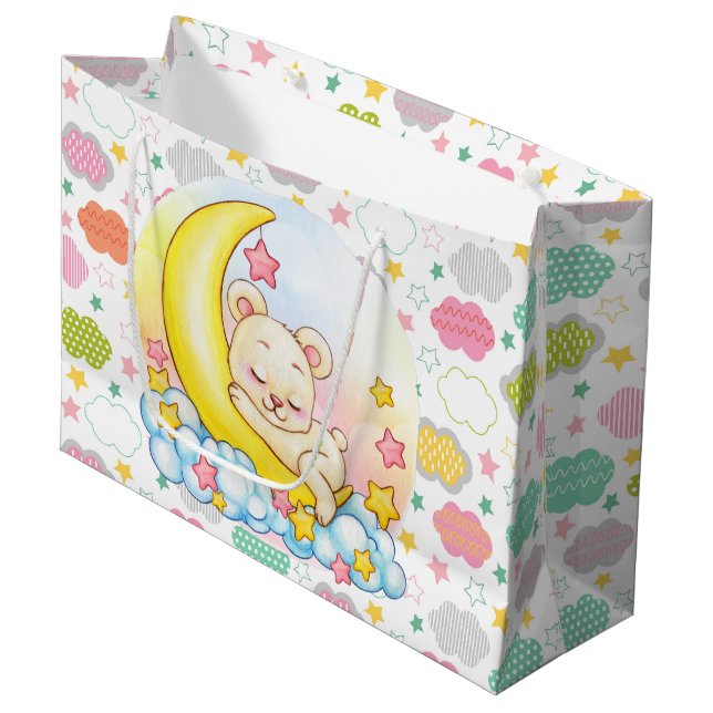 Über dem Mond Große Geschenktüte (Vorderseite Schrägansicht)