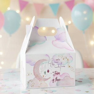 Über dem Mond herrlicher pastellfarbener Kindergeb Geschenkschachtel