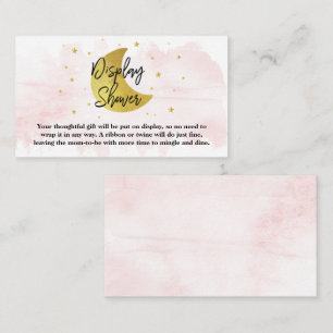 Über dem Mond   Mädchen Babydusche Begleitkarte