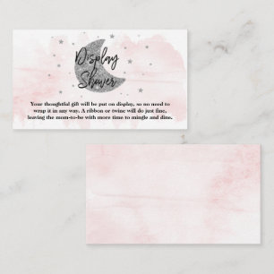 Über dem Mond   Mädchen Babydusche Begleitkarte