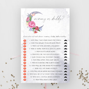 Über dem Mond - Mama oder Papa-Baby-Duschspiel