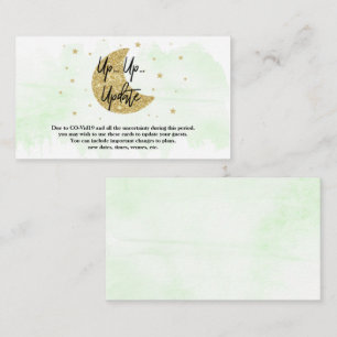 Über dem Mond   Neutrale Baby-Duschaktualisierkart Begleitkarte