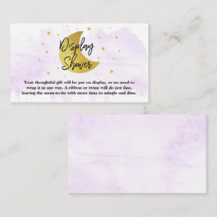 Über dem Mond   Neutrale Babydusche Begleitkarte