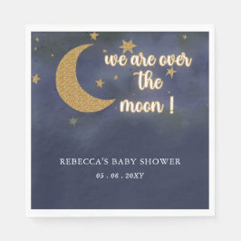 Über dem Mond - Neutrale Babydusche Serviette