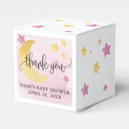 Über dem Mond, Pink Baby Duschmäppchen kleine Star Geschenkschachtel