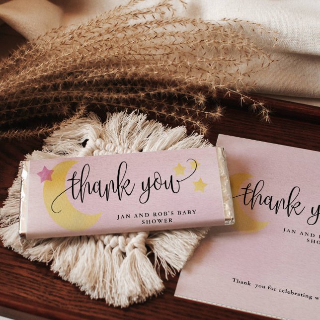 Über dem Mond, Pink Candy Bar Paper Wrapper Flyer (Von Creator hochgeladen)