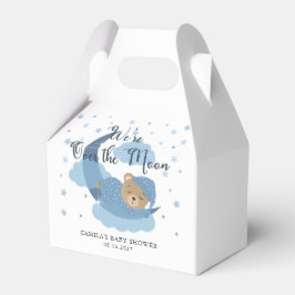 Über dem Mond schlafende Bärenmädchen-Babydusche Geschenkschachtel