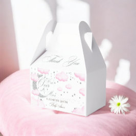 Über dem Mond Silver Pink Girl Babydusche Geschenkschachtel