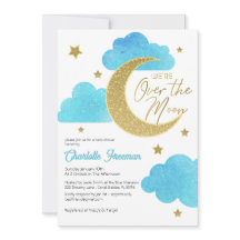 Über dem Mond Starry Night Baby Shower Einladung
