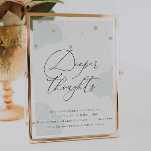 Über dem Mond Twinkle Star Spate Night Diapers Poster