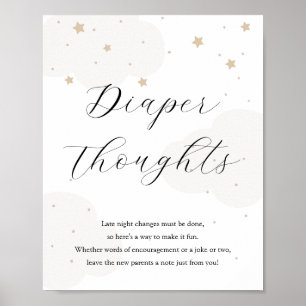 Über dem Mond Twinkle Star Spate Night Diapers Poster