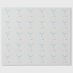 Über dem Mond und den Sternen benutzerdefinierter Geschenkpapier