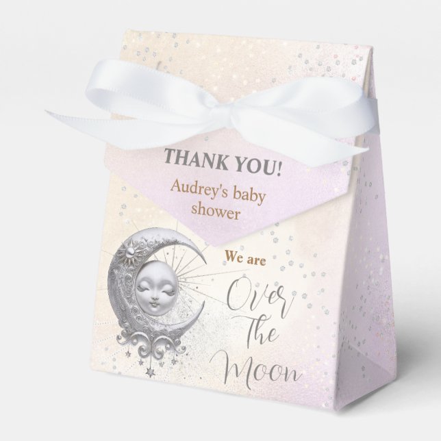 Über dem Mond Unisex Baby Duschkabine Zelt Gefalle Geschenkschachtel (Vorderseite)