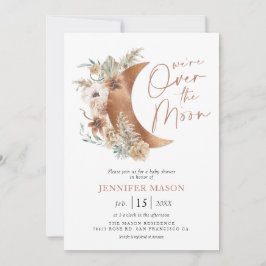 Über dem Moon Boho Gender Neutral Baby Dusche Einladung