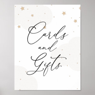 Über dem Moon Twinkle Sternenkarte und Geschenkzei Poster