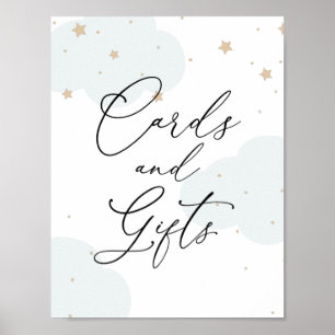 Über dem Moon Twinkle Sternenkarte und Geschenkzei Poster