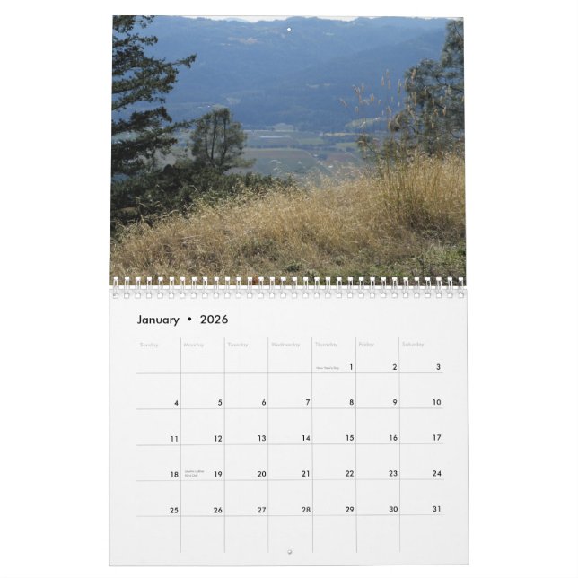 Über dem Napa- Valleykalender Kalender (Jan 2026)
