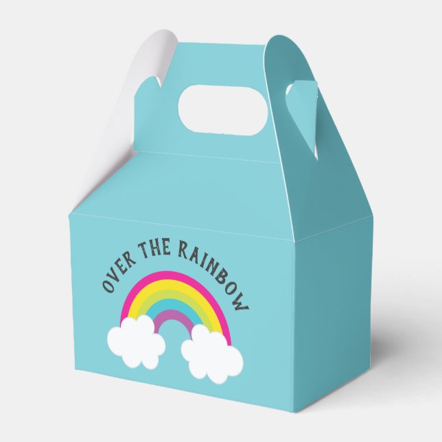 Über dem Rainbow-Geburtstag / Dusche Geschenkschachtel (Rückseite)