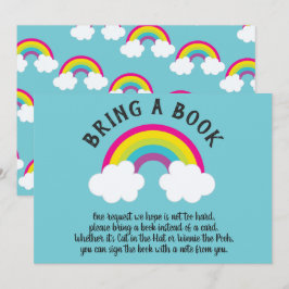 Über dem Regenbogen ein Buch bringen Einladung