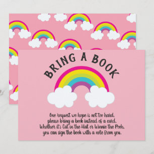 Über dem Regenbogen ein Buch bringen Einladung