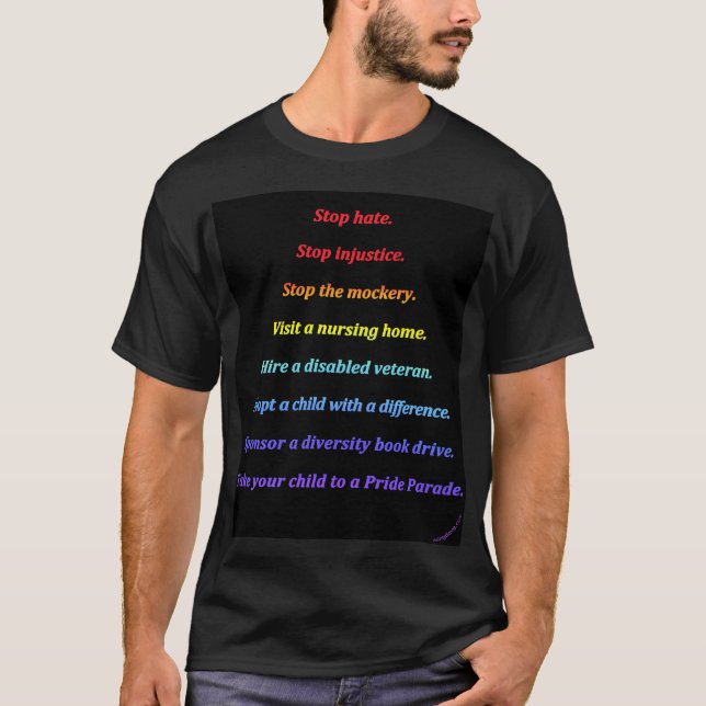 Über dem Regenbogen hinaus: Was wir für Diversity T-Shirt (Vorderseite)