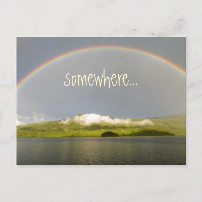 Über dem Regenbogen Postkarte (Vorderseite)