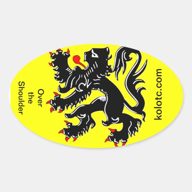 Über dem Shoulder-kolotc.com-Team-Aufkleber Ovaler Aufkleber (Vorderseite)