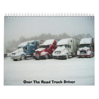 Über dem Straßen-LKW-Fahrer Kalender
