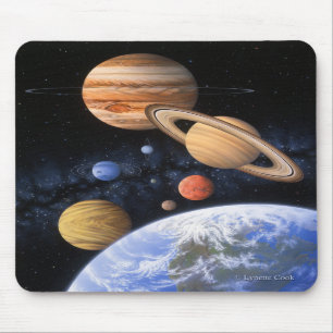 Über dem Zuhause-Planeten Mousepad hinaus