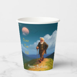 Über den Berg Geburtstag Pappbecher