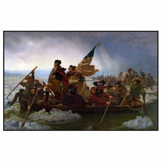 Über den Delaware River, George Washington Fotoskulptur Ornament (Vorne)