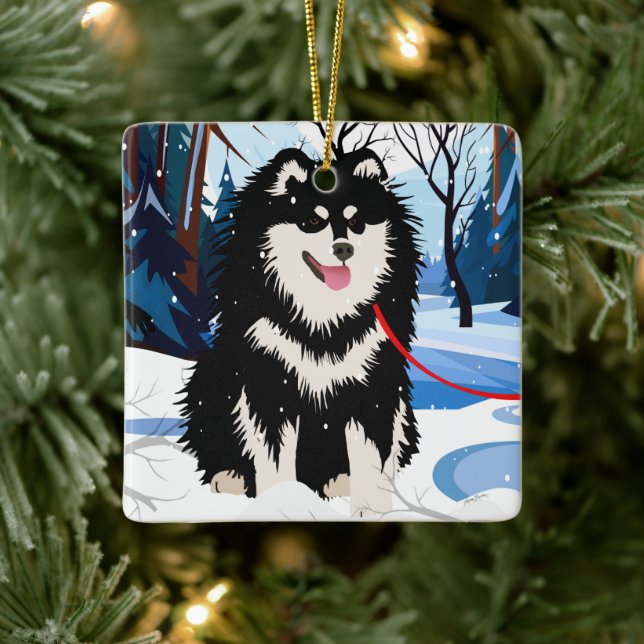 ÜBER DEN FLUSS Finnischer Lapphund 2023 Ornament (Baum)