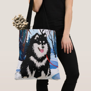 ÜBER DEN FLUSS Finnischer Lapphund-Tragetasche