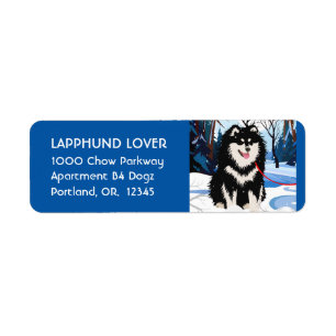 ÜBER DEN FLUSS Lapphund-Adressetikett Anpassen