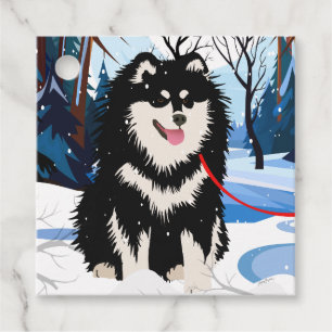 ÜBER DEN FLUSS Lapphund Geschenkanhänger vorne und