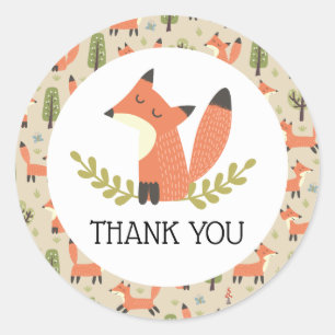 Über den Fluss und durch den Wald Runder Aufkleber