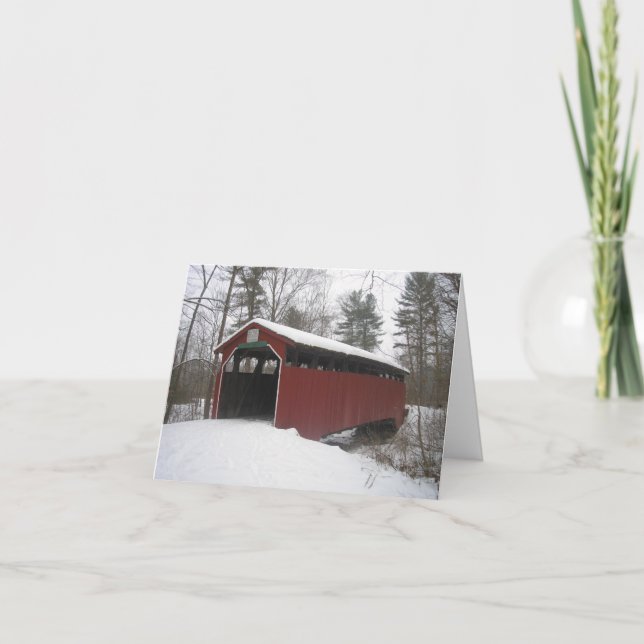 "Über den Fluss und durch den Wald" Vielen Dank Dankeskarte (Vorderseite)