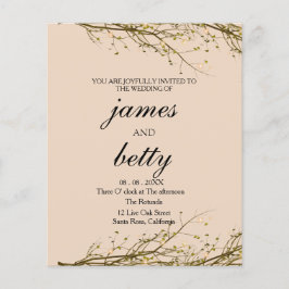 Über den Flyer rustikale Skripteinladung