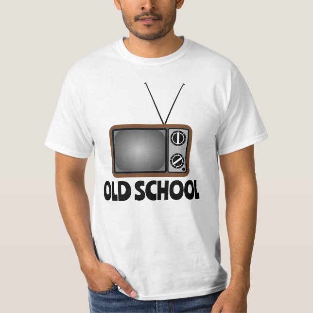 ÜBER DEN HILFSGEBURTSTAG ALTE SCHULE T - SHIRT (Vorderseite)
